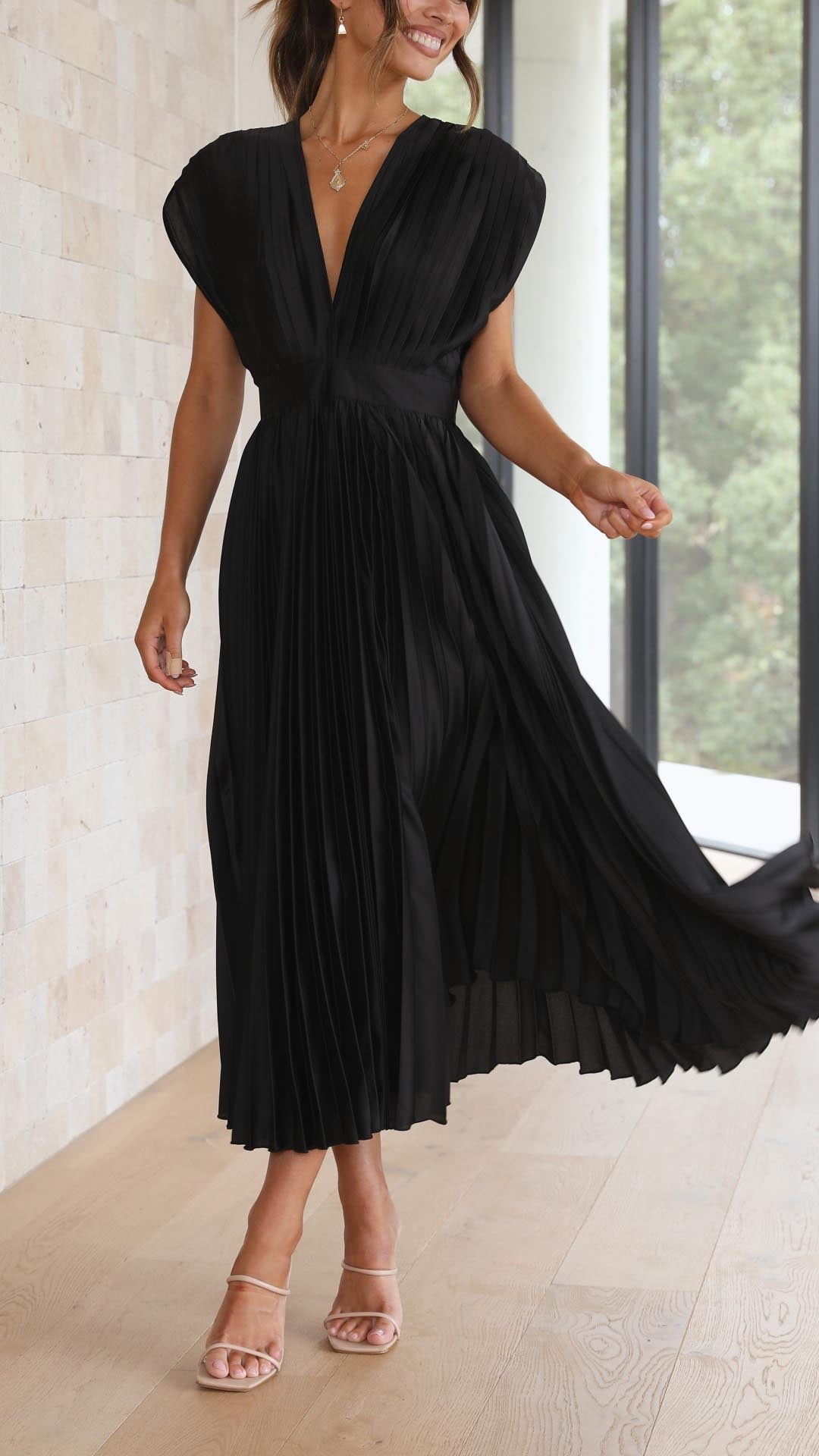 Gaia™ | Elegante Abito Plissettato