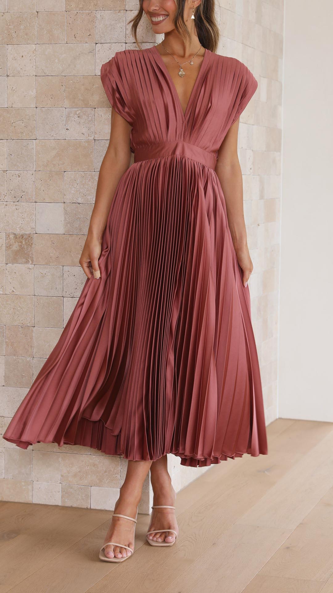 Gaia™ | Elegante Abito Plissettato